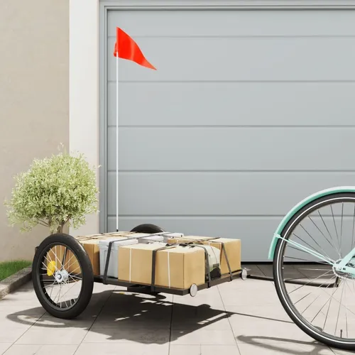Maison Exclusive Fahrradanhänger Schwarz 135x68x37 cm