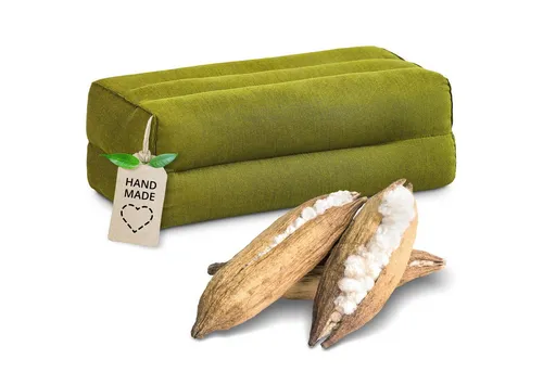 livasia Stützkissen Yogakissen (Basic) vegan und handgefertigt, 17x34x12cm, Kapok
