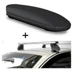 Dachbox VDPMAA460 460 Liter schwarz matt mit Dachträger K1 PRO für Opel Grandland