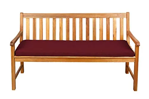 Gutekissen® Sitzkissen für Bank, Gartenschaukeln, Sitz, glatt. FK5 (140x40x5, Bordeaux)