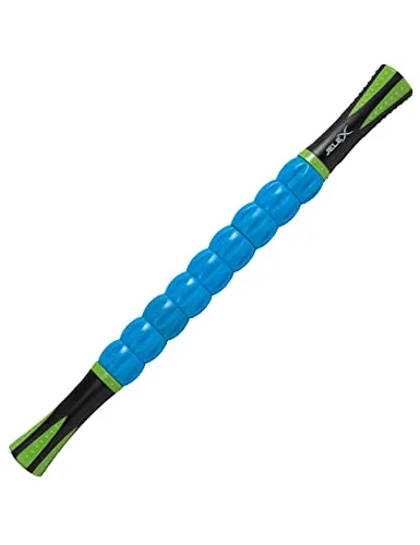 JELEX Easy Up Massagerolle für Damen und Herren, mit rotierenden Rollen. Zur Selbstmassage, durchblutungsfördernd und verspannungslösend, für den gesamten Körper zur Muskelentspannung geeignet