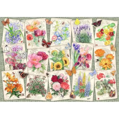 Ravensburger Puzzle für Erwachsene – Puzzle 1000 Teile – Poster mit Gartenblumen – Erwachsene und Kinder ab 14 Jahren – Hochwertiges Puzzle – Natur & Blumen – 12000286