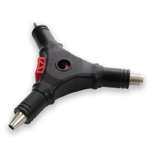 PremiumX CS-400 Abisolierer – 4-in-1 Werkzeug für Koaxialkabel RG59 & RG6, F-Stecker Montage, SAT- & TV-Kabel, präziser Kabelentmanteler