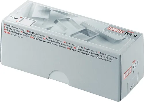 Heftklammer NE8 ST - 5000 Stück, verzinkte Stahldraht-Klammern für NOVUS Heftmaschinen