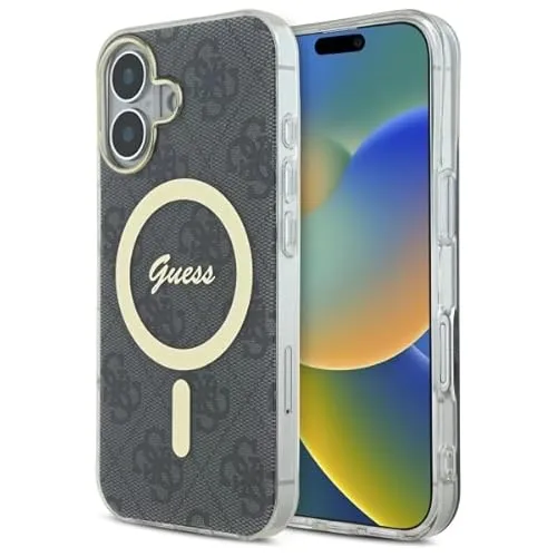Guess GUHMP16MH4STK iPhone 16 Plus Hardcase - Smartphone Hülle mit IML-Technologie und 4G MagSafe, schützt Ihr iPhone 16 Plus stilvoll und bietet einfachen Zugang zu kabellosem Laden.