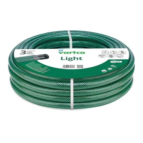Vartco Light 3-lagiger Wasserschlauch Gartenschlauch Schlauch Gartenbewässerung Flexibel Flexischlauch Polyester-Kreuzgeflecht UV-beständig 20 Bar (1