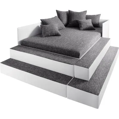 Dekokissen MAINTAL, grau (grau, unifarben), B:40cm L:40cm, Polyester, Dekokissen_Sitzkissen_Kissenhüllen, (2-tlg.)