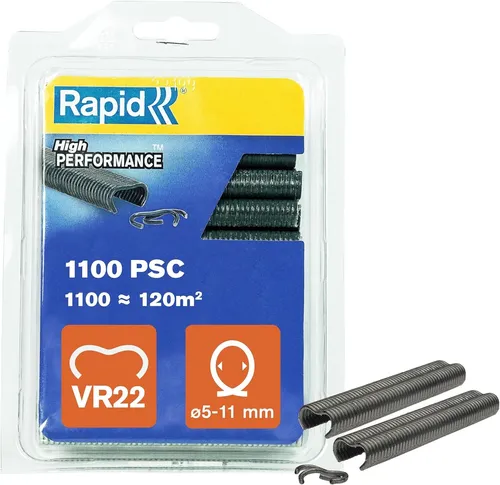 Rapid Zaun-Ringklammern VR22 Kunststoffüberzug grau 1.100 Stück