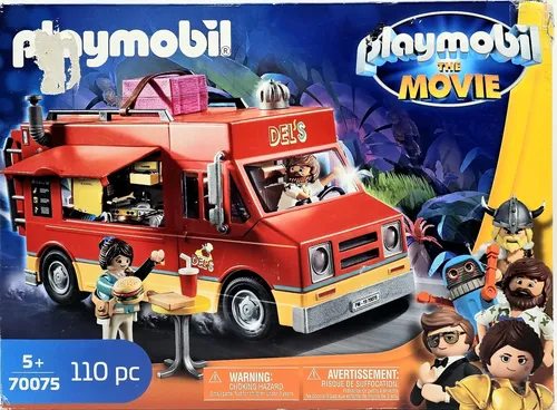 Playmobil 70075 - The Movie Del's Food Truck - Freizeit, kreatives Spielzeug mit 110 Teilen für Kinder ab 5 Jahren, fördert die Fantasie und das Rollenspiel.