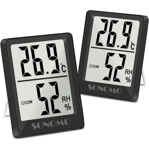 Sonomo Thermometer Hygrometer 2er-Set für Innenräume