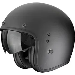 Scorpion Belfast Evo Solid Jethelm - Matt-Schwarz XXL - Motorradhelm mit Retro- und modernem Stil, ultraleichte TCT Glasfaser-Schale, komfortables KwikWick Innenfutter und integrierte Sonnenblende für optimalen Fahrkomfort.