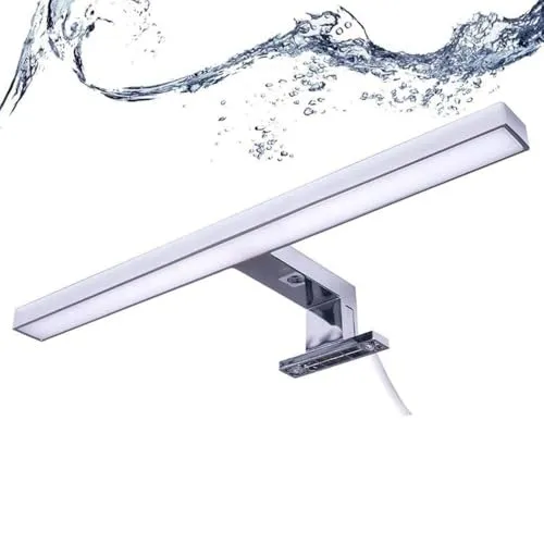BarcelonaLED Spiegelleuchte 5W 30cm IP44 - Moderne Wandleuchte für Spiegel mit wasserdichtem Design (IP44) und neutralweißem Licht (4000K) - ideal für Badezimmer und Schminkschränke.