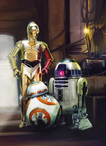 Komar Fototapete STAR WARS Three Droids, 184 x 254 cm von Komar