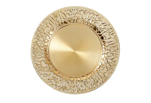 MAGIC by Inge Dekoteller, Dekoteller 33cm Kunststoff Zweige - Gold metallic