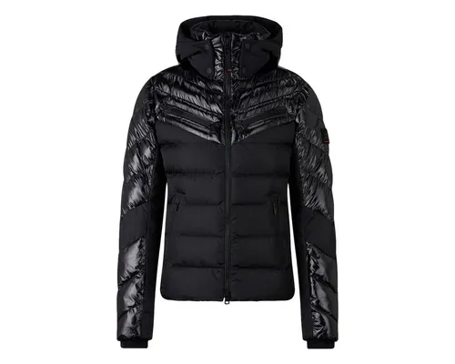Bogner Fire + Ice FARINA3 Jacke - Schwarz (026) 38 - Damen Skijacken mit abnehmbarer Kapuze und wasserabweisendem Material, ideal für Outdoor-Aktivitäten. Aus 100% recyceltem Polyester für hervorragende Wärmeisolierung und Umweltbewusstsein.