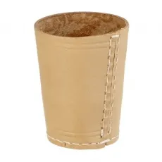 Piatnik Würfelbecher 297199 aus Leder, braun