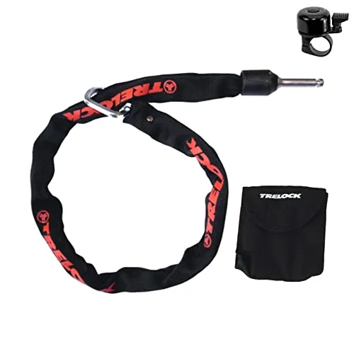 Trelock ZR455 Anschlusskette Zusatzkette 100 cm für RS350/450 Level 3 Ø 8 mm inkl. Fahrradklingel