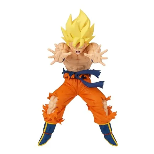 Banpresto Dragon Ball Z: Super Saiyan Goku Figur 14cm - Spielfigur aus der Match Makers Serie, detailreiche PVC-Figur von Goku im Super Saiyan Look, ideal für Sammler und Dragon Ball Z Fans.