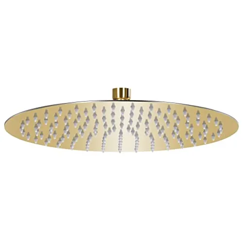 Edelstahl Rund Regenbrause 20 cm in gold von vidaXL