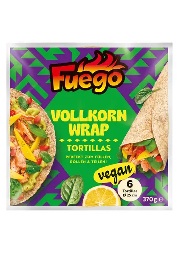 Fuego Vollkorn Tortilla Wrap. 370g  0.370kg 4007552311888 von Fuego
