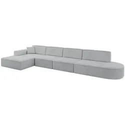 Altdecor Ecksofa, Grau, Textil, 5-Sitzer, 412x165 cm, Wohnzimmer, Sofas & Couches, Wohnlandschaften, Ecksofas