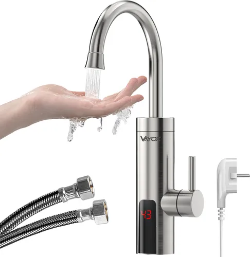 Vayox Küchenarmatur Durchlauferhitzer VA0211 mit LED-Anzeige