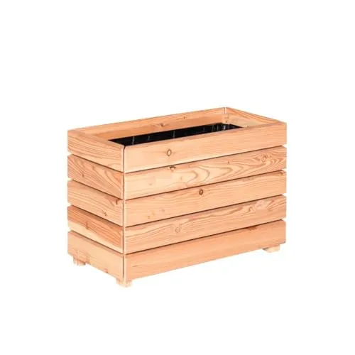 Mega-Holz Pflanzkübel Modulo aus Lärchenholz - DIY-Set, 70L - Pflanzkübel aus nachhaltiger Lärche, modern und stapelbar. Ideal für Garten, Balkon oder Terrasse, mit einfachem Aufbau und inklusive Pflanzvlies.