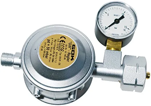 GOK Niederdruckregler EN61-DS PS 16 bar mit Manometer von GOK