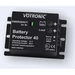 VOTRONIC Battery Protector 40 Motor - Batterie-Wächter für Unterspannungsschutz, schützt Bord- und Startbatterien vor Tiefentladung und Überspannung, ideal für alle Bleibatterie-Typen.
