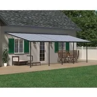 Palram - Canopia Terrassendach Sierra Alu Terrassenüberdachung - Robuste Terrassenüberdachung aus Aluminium, DIY Montage, ideal für den Schutz Ihrer Terrasse mit einer hohen Schneelast von bis zu 100 kg/m².