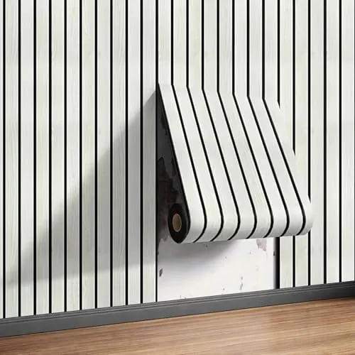 Nomiro Akustikpaneel selbstklebend Holzoptik Weiß