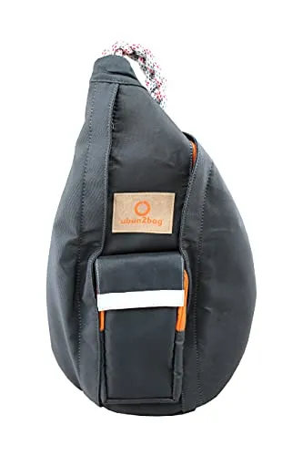 ubun2bag Uni Sling Bag Rucksack mit Anti-Theft Schutz in schwarz von ubun2bag