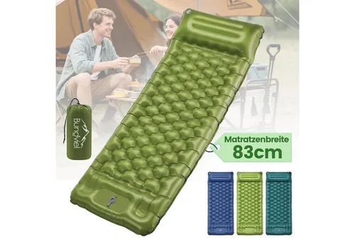 Selbstaufblasende Isomatte 196x83cm mit Fußpumpe - Ultraleicht & Wasserdicht - Diese selbstaufblasende Isomatte bietet mit 12 cm Dicke und 83 cm Breite optimalen Komfort für Outdoor-Abenteuer. Integrierte Fußpumpe für schnelles Aufblasen in 60 Sekunden – perfekt für Camping und Wandern.
