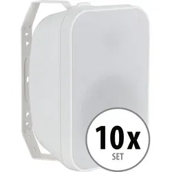 McGrey OLS-651WH Outdoor-Lautsprecher 60 Watt Weiß 10x Set