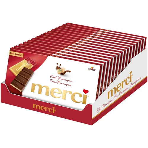 Multipack: 15x Storck Merci Edel-Marzipan Tafel á 112g