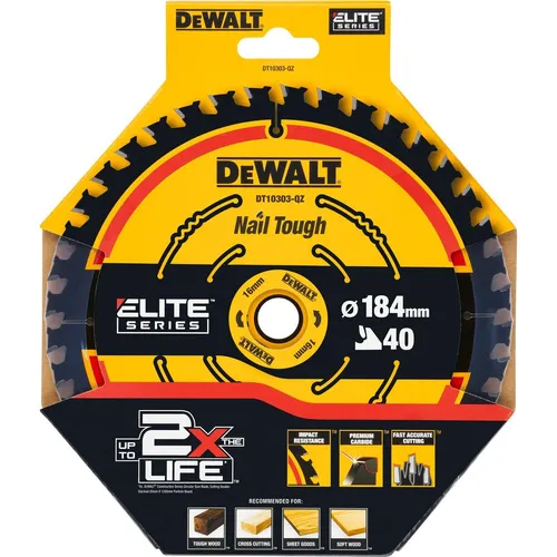 DeWALT Kreissägeblatt ELITEseries 184x16mm 40 Zähne von DeWalt