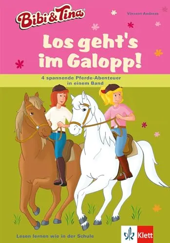 Bibi und Tina - Los geht's im Galopp!: 4 spannende Pferde-Abenteuer in einem Band. Leseanfänger ab 6 Jahren