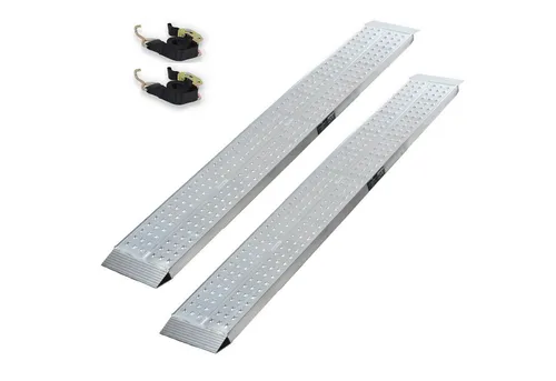 TRUTZHOLM 2 x Auffahrrampen 200 x 28 cm - Laderampen mit hoher Belastbarkeit von 540 kg, ideal für Garten und Transport. Rutschhemmende Lauffläche sorgt für Sicherheit bei nassen Bedingungen.
