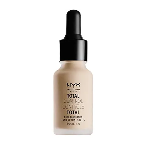 Produktbild NYX Professional Makeup Total Control Drop Foundation, Präzise Dosierung, Aufbaubare Deckkraft, Langanhaltend, Vegane Formel, Mattes Finish, Farbton: Light