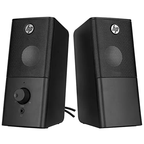 HP DHS-2101 (8CA76AA) Lautsprecher - Multimedia PC Lautsprecher mit kraftvollem Sound und kompaktem Design, ideal für Gaming und Musikgenuss.
