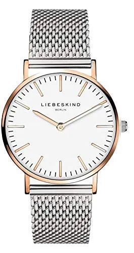 Liebeskind Berlin Damenuhr Analog Quarz LT-0104-MQ - Armbanduhren für Damen, 34 mm Gehäusegröße mit kratzunempfindlichem Mineralglas und elegantem Edelstahl Milanaiseband.