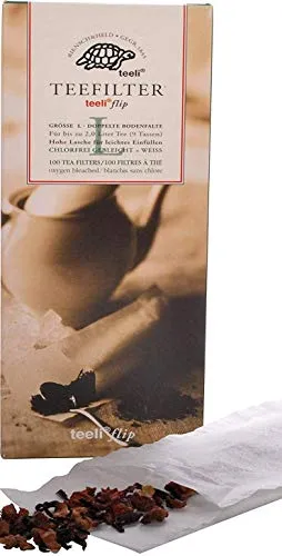 Teefilter Größe L - Extra lang, 100 Stück - Teefilter für perfekten Tee-Genuss, extra lang und 100% biologisch abbaubar - ideal für Teeliebhaber!