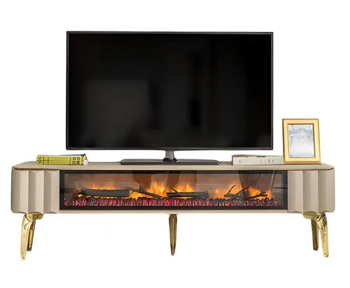 Luxuriöser TV-Schrank mit innovativem Feuerdesign