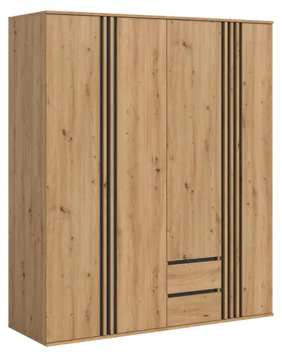 xonox.home Kleiderschrankkombination Tofta in Artisan Eiche - Praktische Kleiderschrankkombination (B/H/T: 160x190x56 cm) in Artisan Eiche für stilvolle Ordnung im Schlafzimmer oder Flur. Bietet viel Stauraum und fügt sich harmonisch in jedes moderne Wohnkonzept ein. Pflegeleichte Oberflächen sorgen für einfache Reinigung.