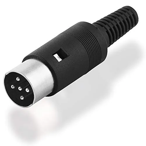 BestPlug Stereo Audio 5pol Würfel Stecker Lötversion Schwarz