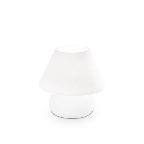 Ideal Lux PRATO TL1 SMALL, Weiß, Glas, Schlafzimmer, Kinderzimmer, Esszimmer, Wohnzimmer, IP20, II, E27