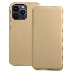 Hülle kompatibel mit Apple iPhone 14 Pro Max Kunstleder Handyhülle - Handy Case Gold