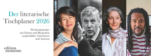 Der literarische Tischplaner 2026 - Wochenkalender mit inspirierenden Zitaten und Biografien von Autoren, ideal für Literaturfreunde und zur kreativen Planung im Alltag.