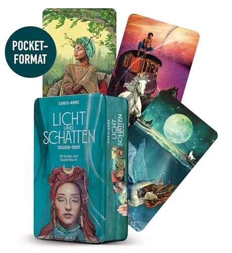 Licht und Schatten Taschen-Tarot: 78 Karten mit Begleitbuch von Irisiana