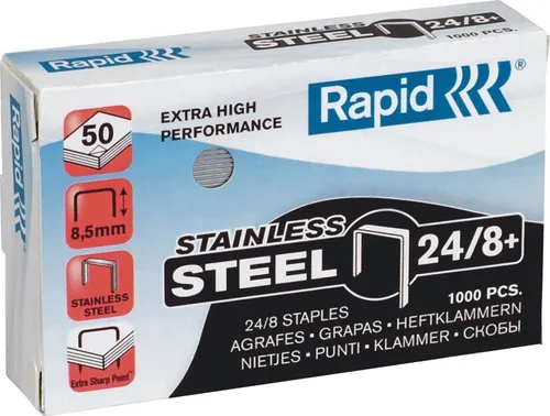 Rapid Heftklammer Heftklammern 24/8+ verzinkt Super Strong VE=5000 Stück